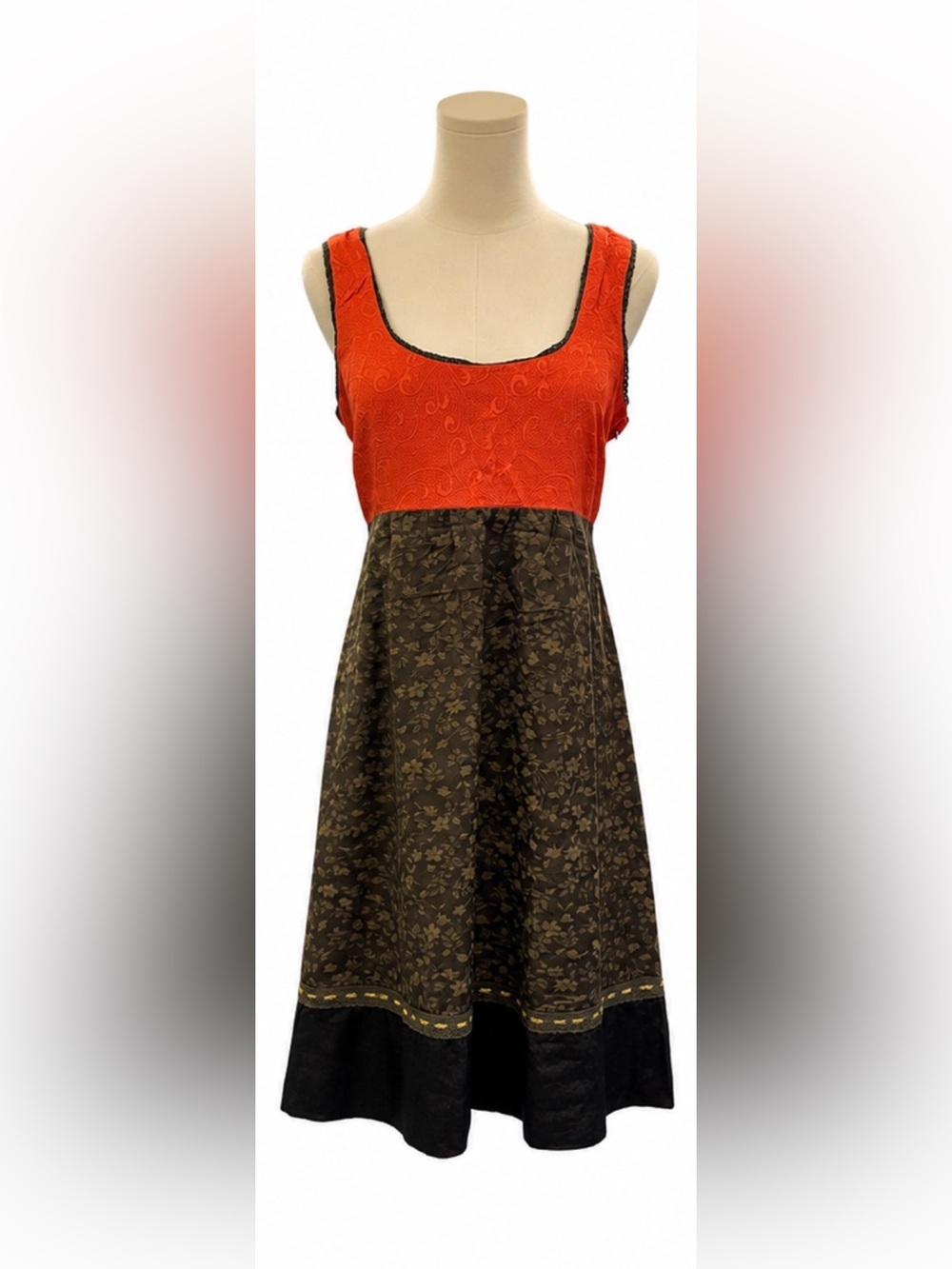 Anthropologie Moulinette Soeurs Y2K 100% Silk Floral Dress Size 12